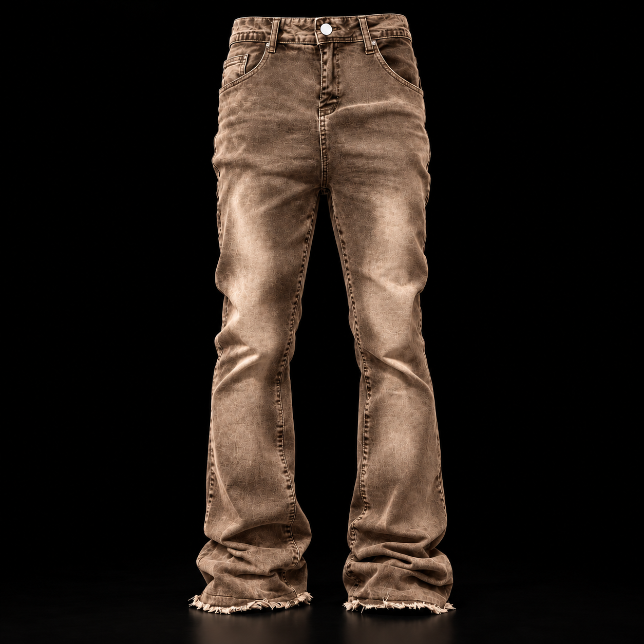 Vintage Washed Frayed-Hem Jeans