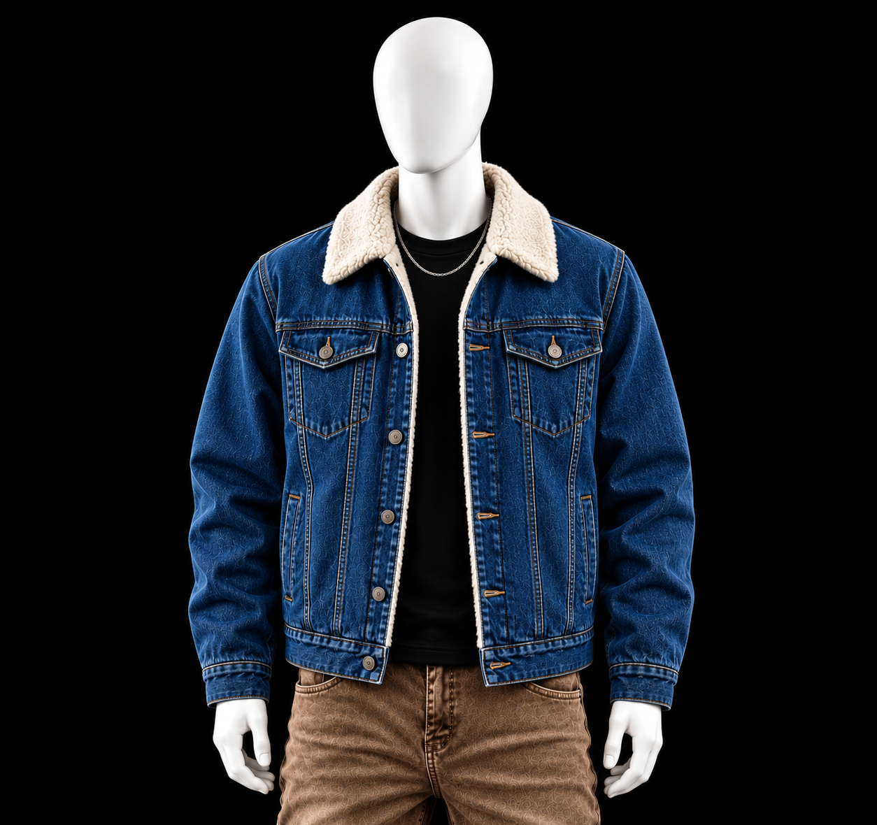 Sherpa Collar Denim Jacket